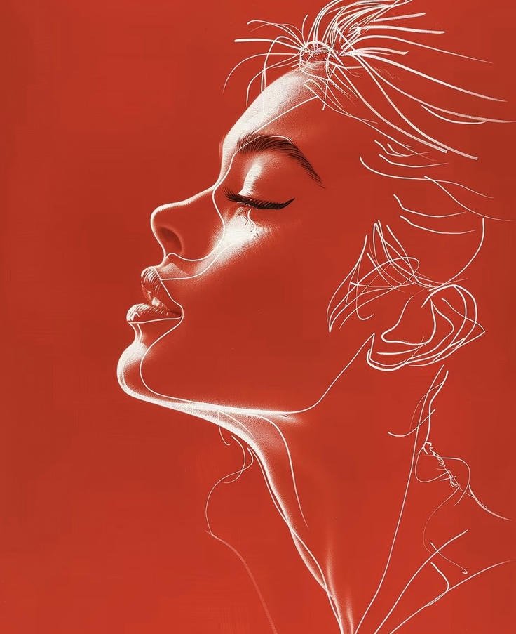 red aesthetic images for dp with bold vibrant style