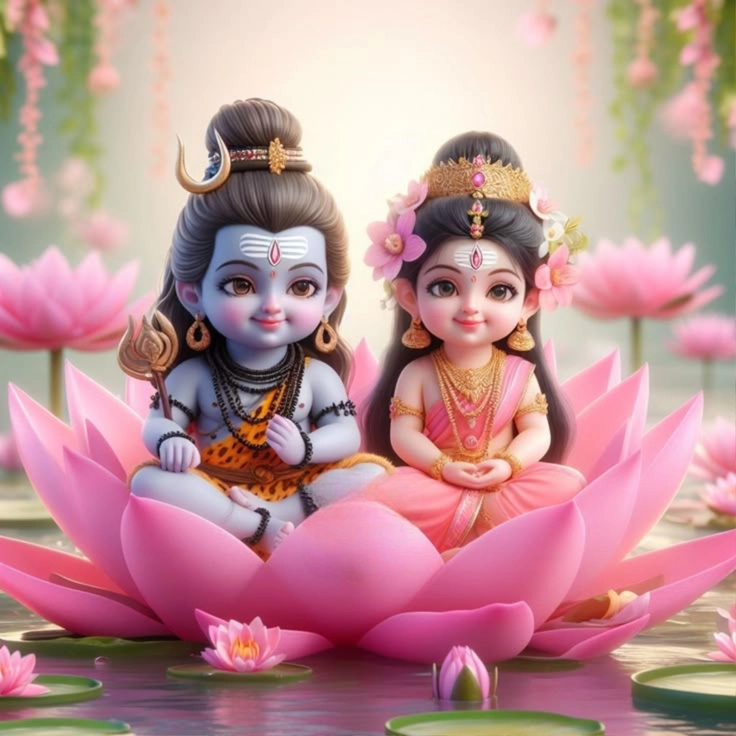 cute shiv parvati ji photo