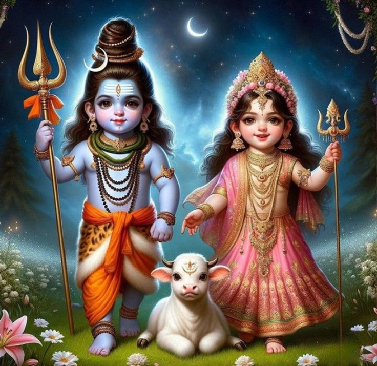 cute picture of shiv parvati