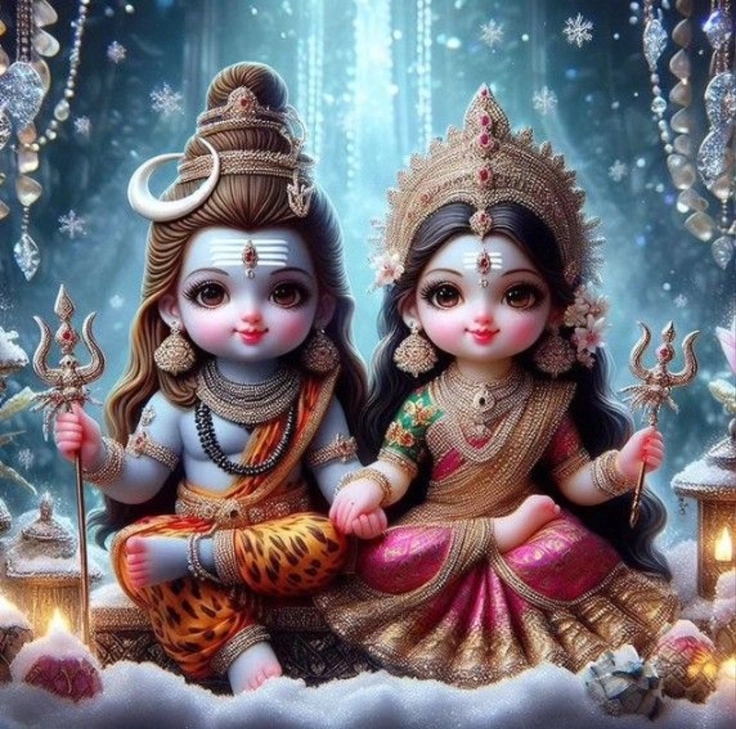 shiv parvati ji cute image