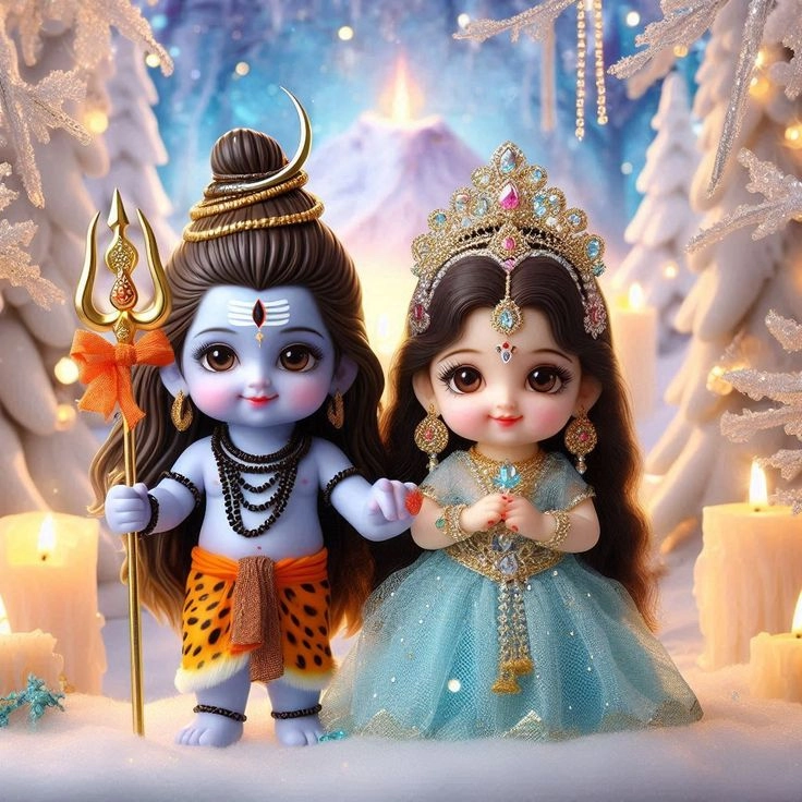 baby shiv parvati cute wallpaper