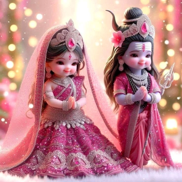 shiv parvati cute temple photo