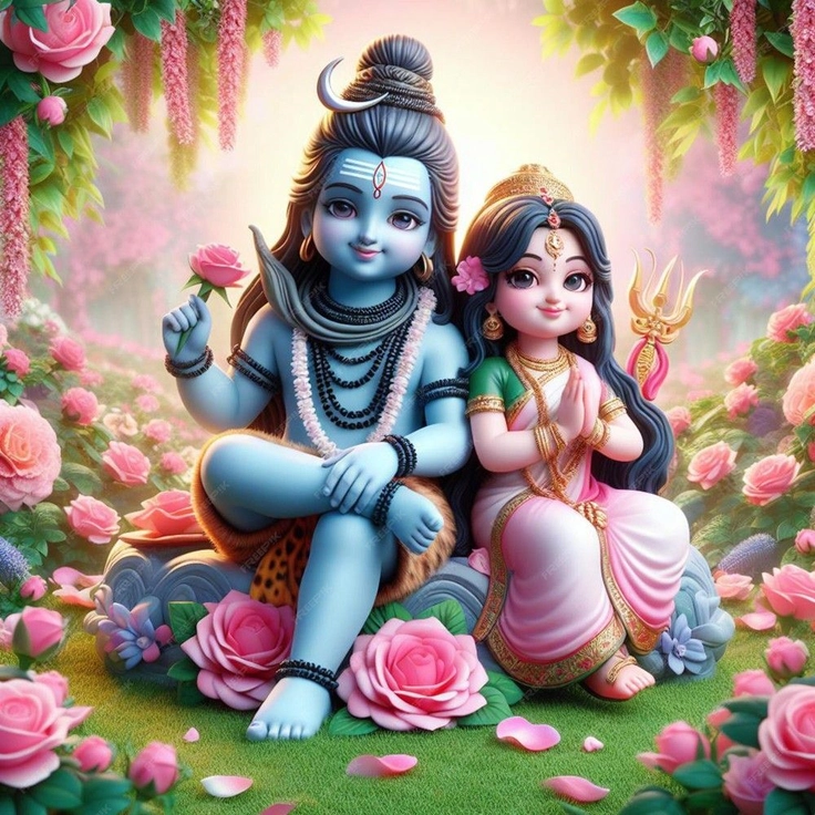 cute shiv parvati images