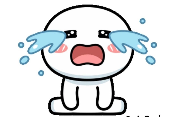 tearful alone sticker dp