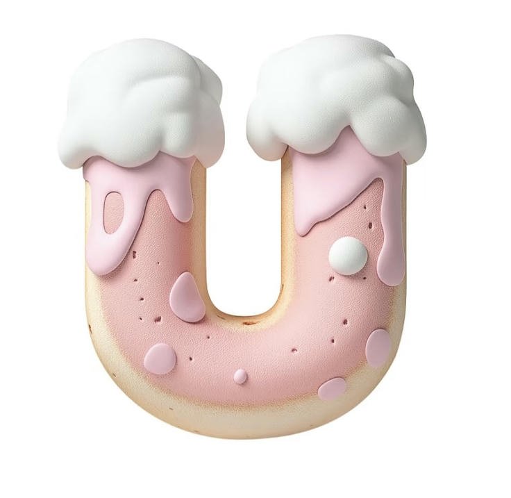 u letter dp photos with modern graphic art touches