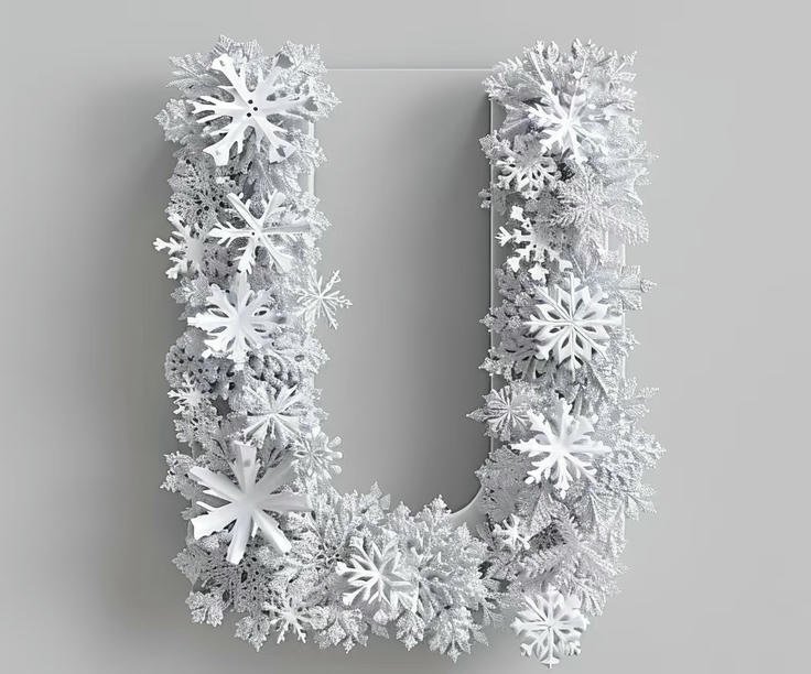 u letter profile picture set with sleek contemporary