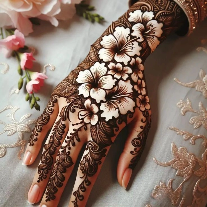 3d mehndi back hand