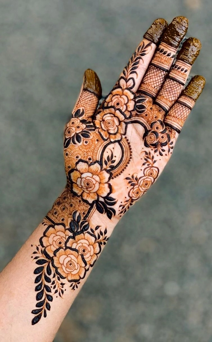 3d mehndi design back hand simple and beautiful arabic