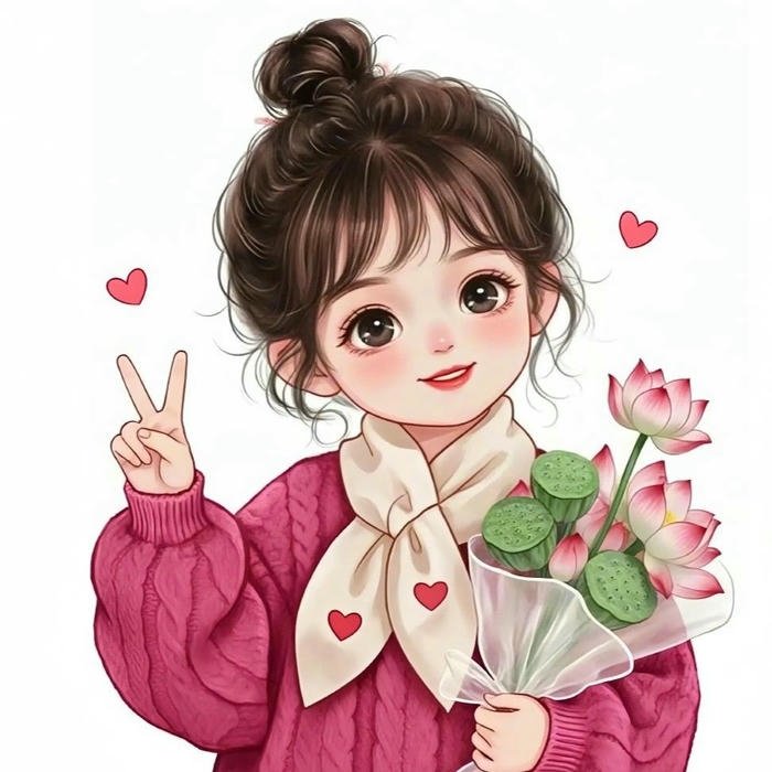Adorable Pink Cute DP image
