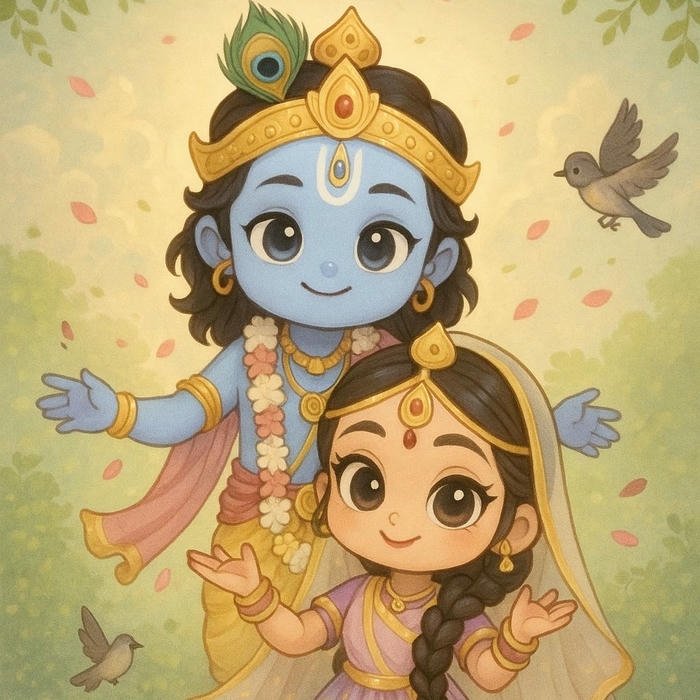 Anime Dp Radha Krishna romantic divine anime profile dp