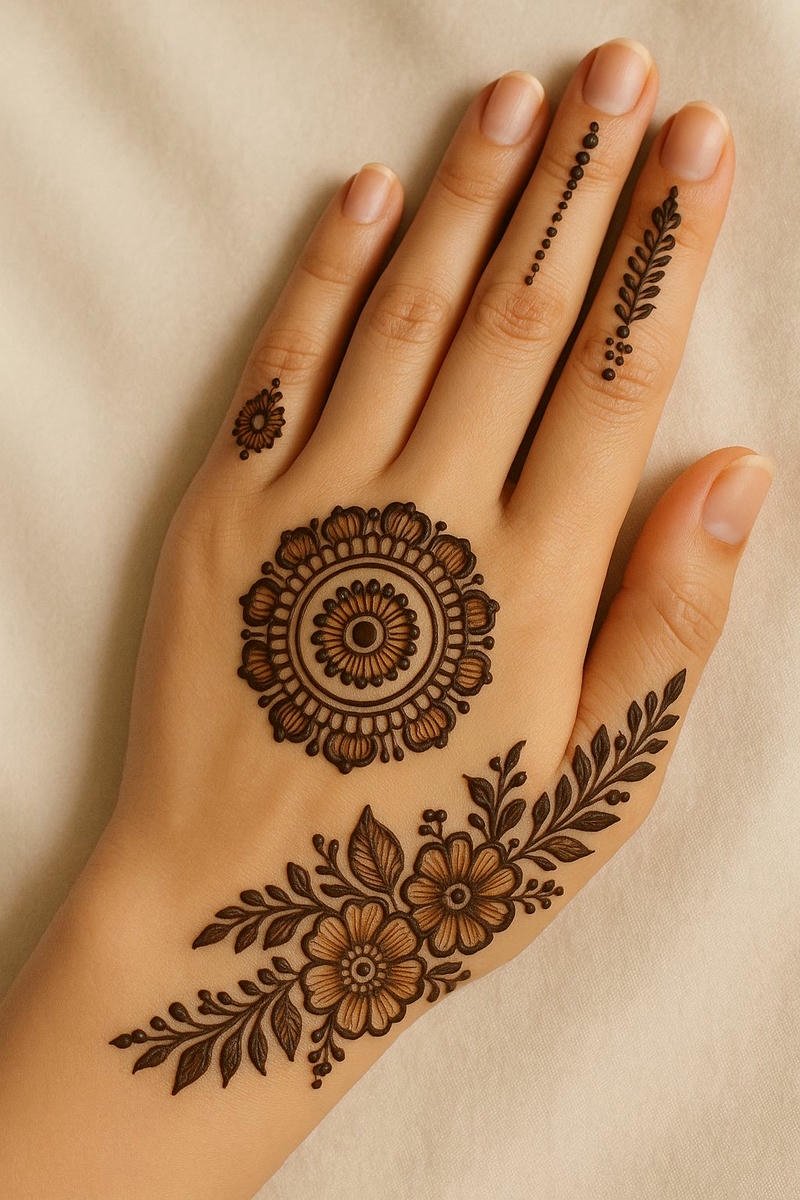 Back Hand Royal Mehndi Design elegant pattern