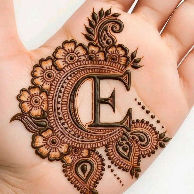 E mehndi Designs elegant hand art pattern