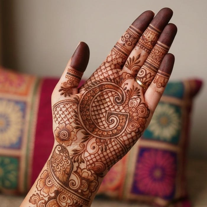 G letter mehndi design elegant bridal alphabet mehndi