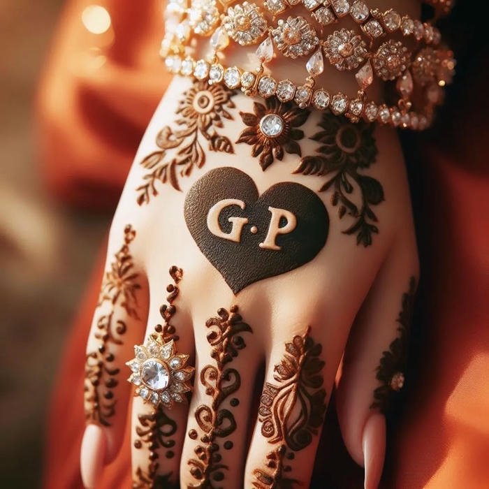 G mehndi designs classy alphabet henna for weddings