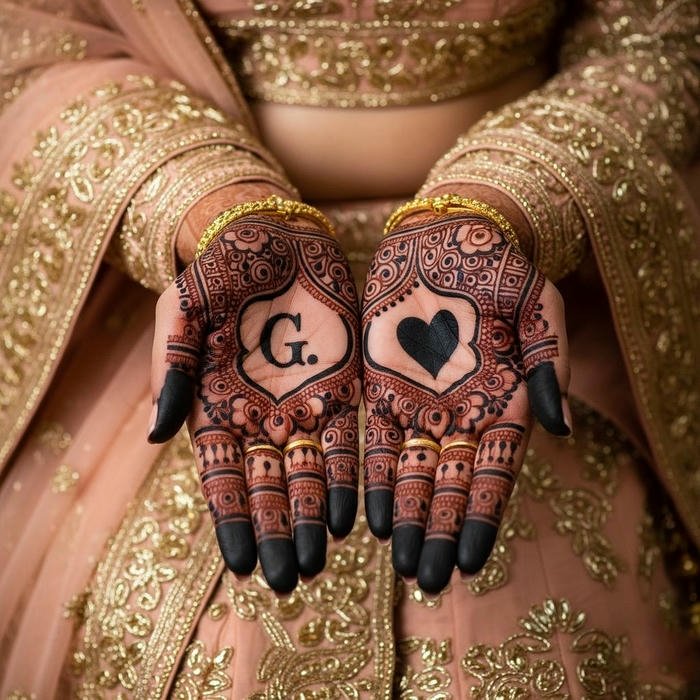 G mehndi designs minimal leafy henna for front hands