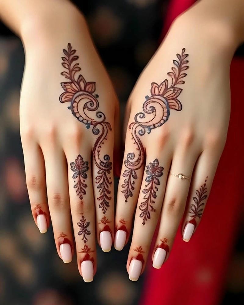 Mehndi Design Only Fingers beautiful hand art
