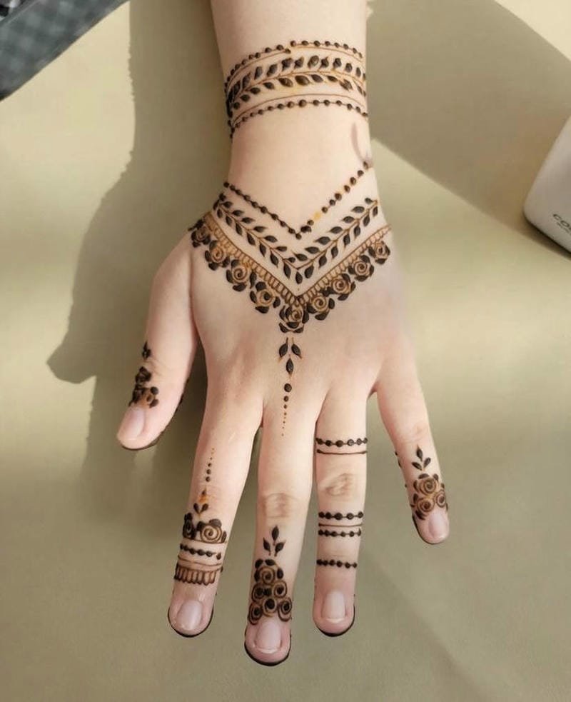 Mehndi Design Only Fingers trendy mehndi style
