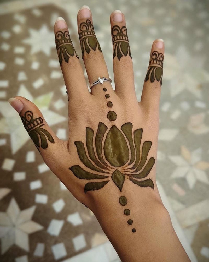 Mehndi Only Fingers Design elegant henna art