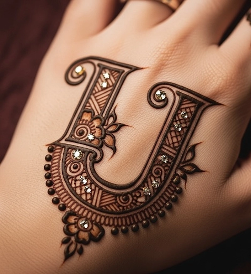 Picture mehndi design u