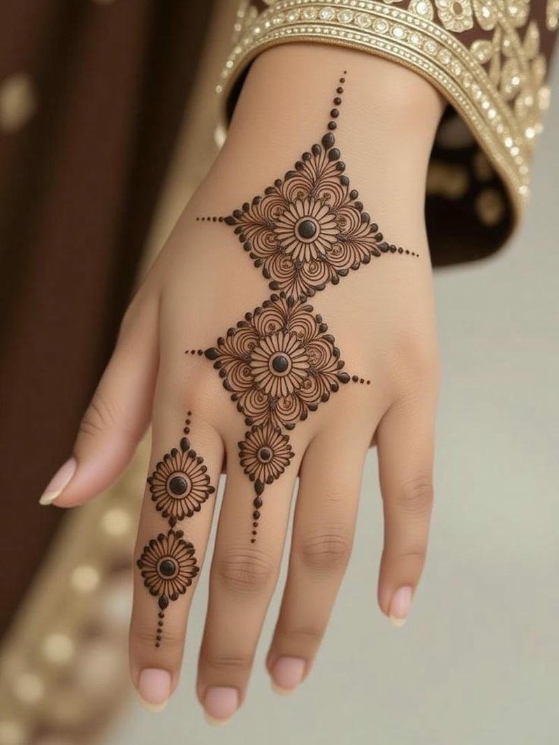 Royal Back Hand Mehndi Design royal Indian henna art