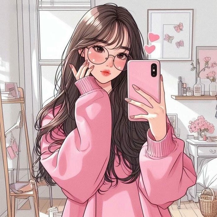 Trendy Pink DP Cute look