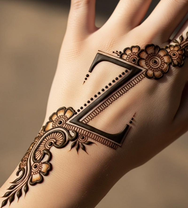 Z mehndi designs photo