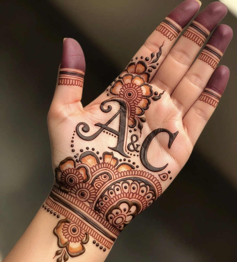 a and c mehndi design