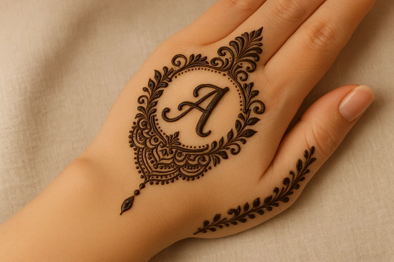 a beautiful mehndi design pic