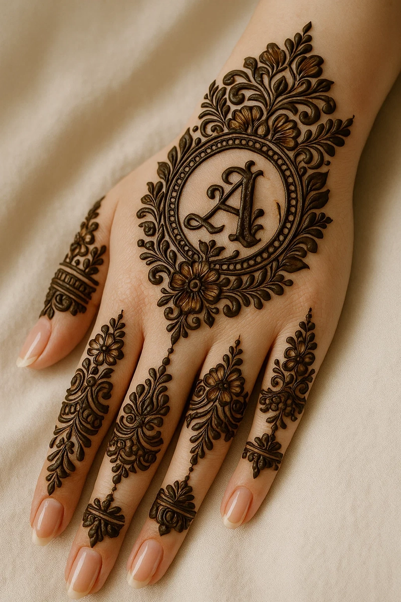 a beautiful mehndi design