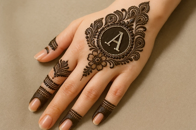 a letter mehndi design tattoo photos