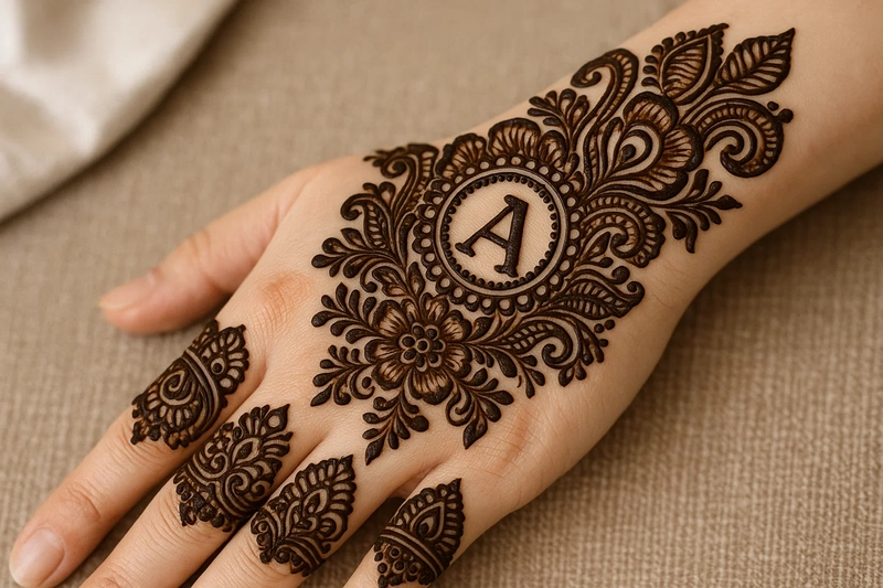 a mehndi design easy