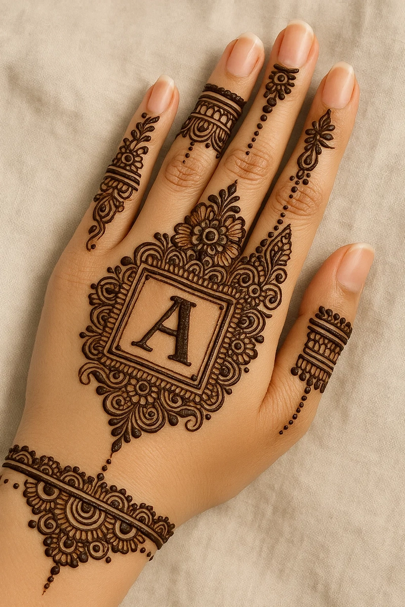 a mehndi design simple pic