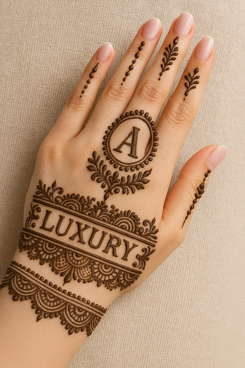 a name mehndi design photo