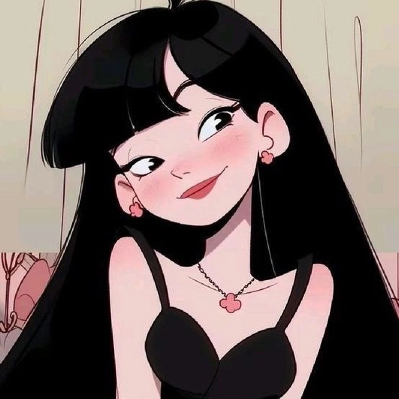 aesthetic cartoon dp for instagram black