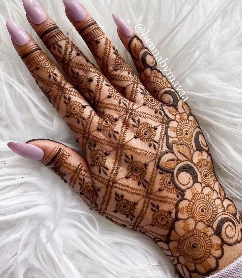 aesthetic mehndi design simple back hand easy