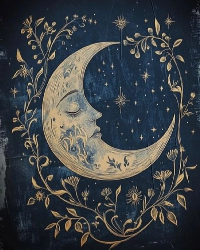 aesthetic moon doodle