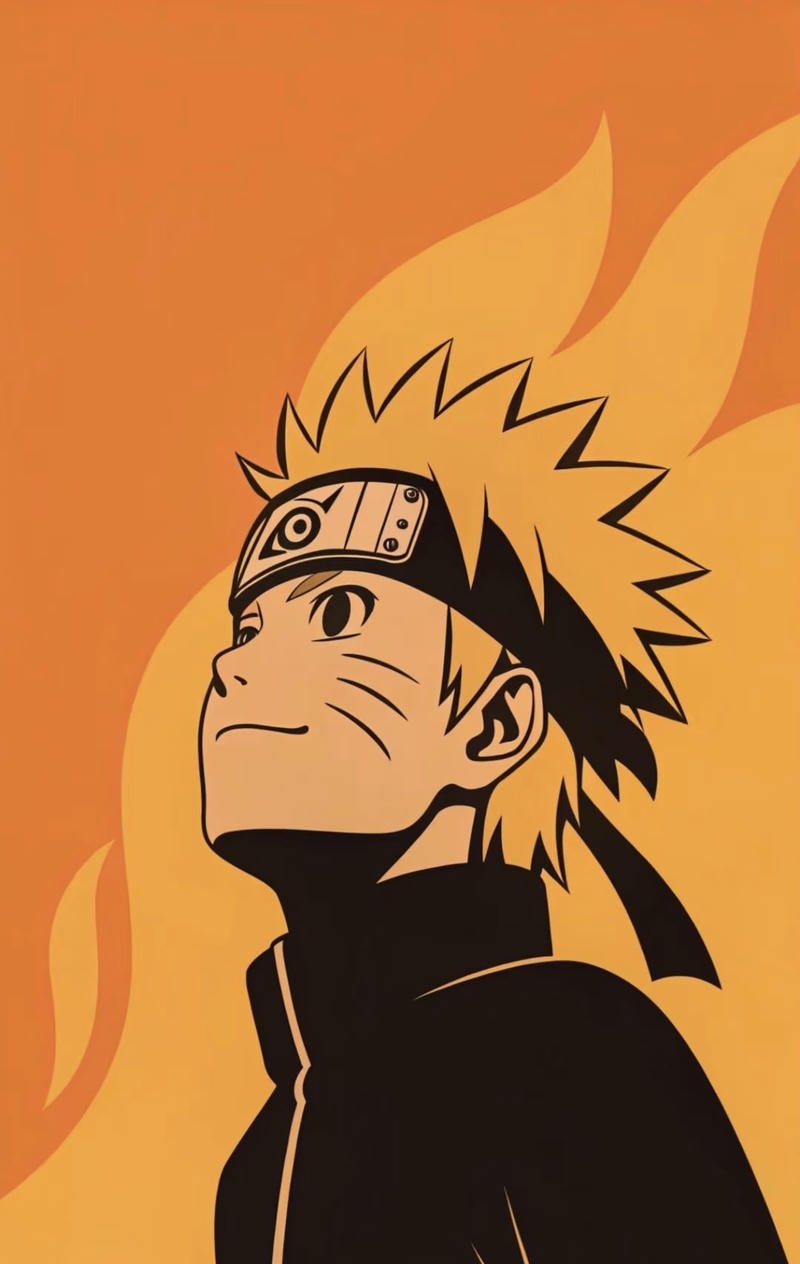 aesthetic naruto dp with calm but powerful ninja expression