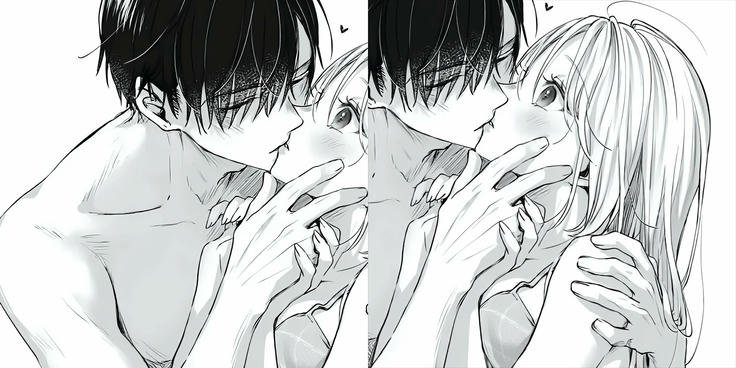 anime couple images showing true love in gentle moments