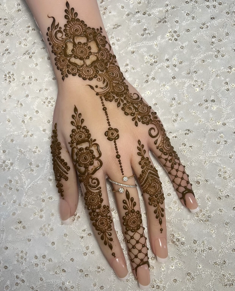 arabic mehndi royal back hand mehndi design
