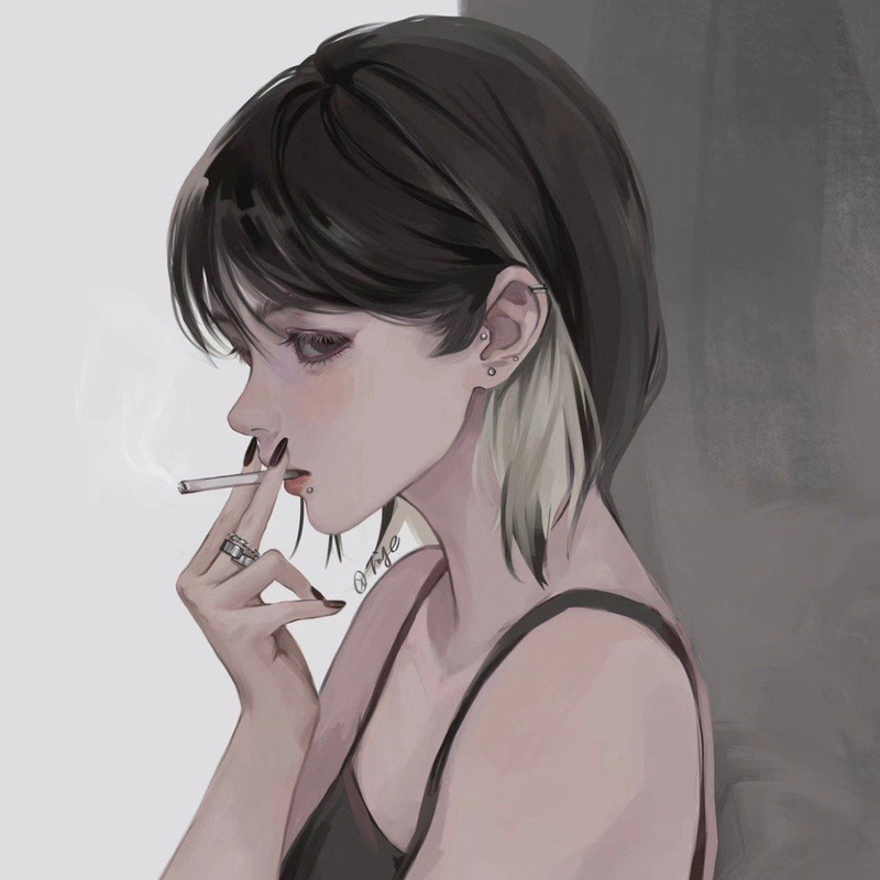 attitude girl smoking dp for instagram