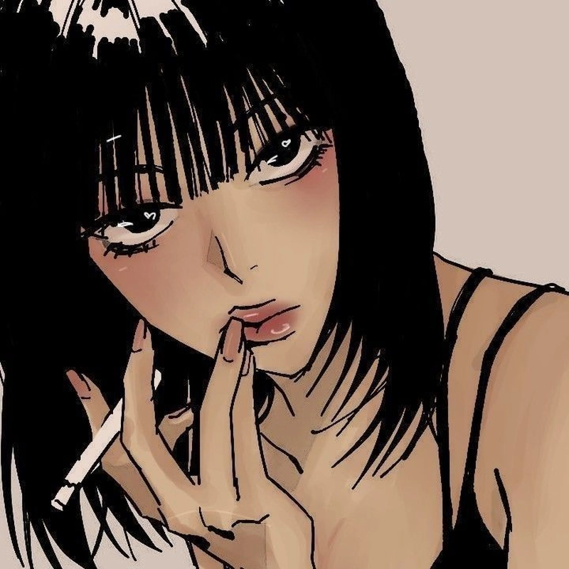 attitude girl smoking dp