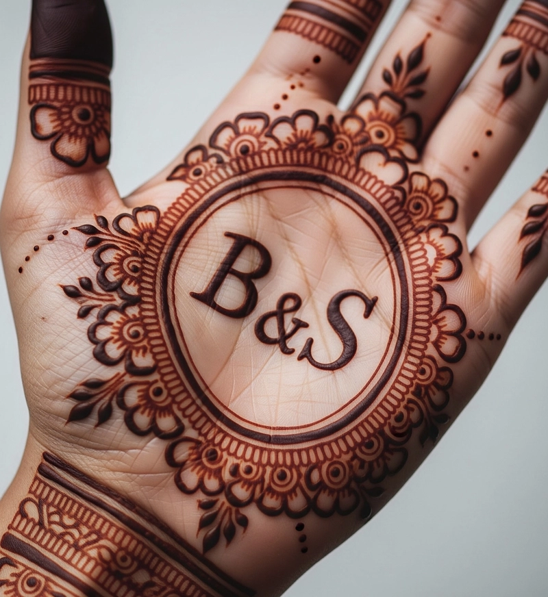 b and s mehndi design