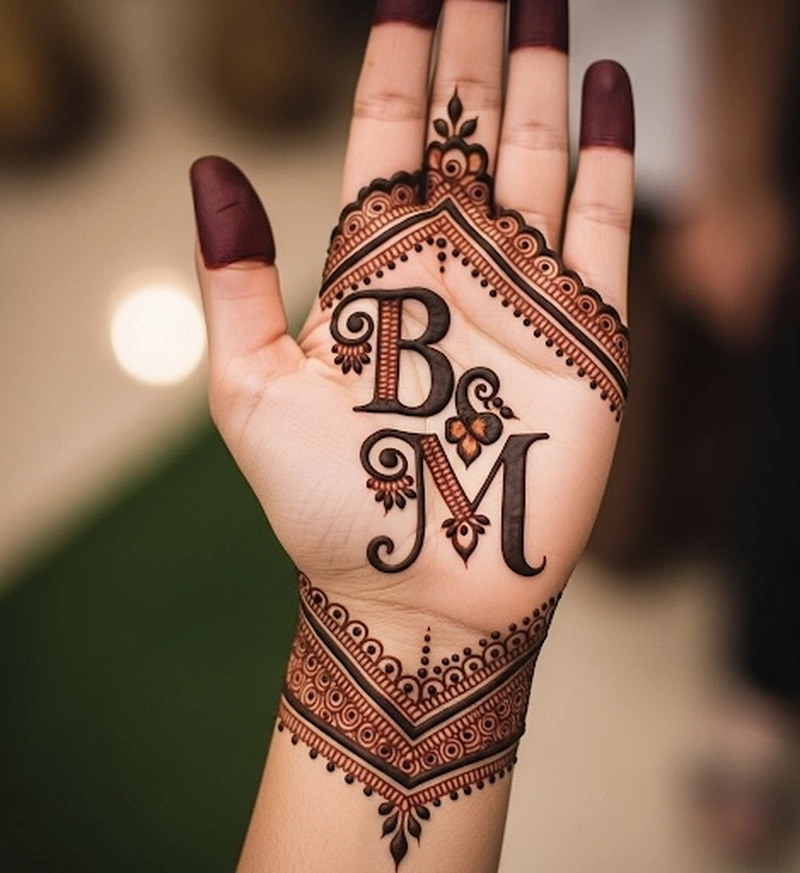 b m mehndi design