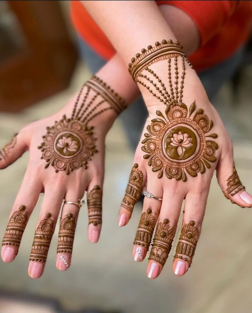 back hand unique mehndi design for raksha bandhan