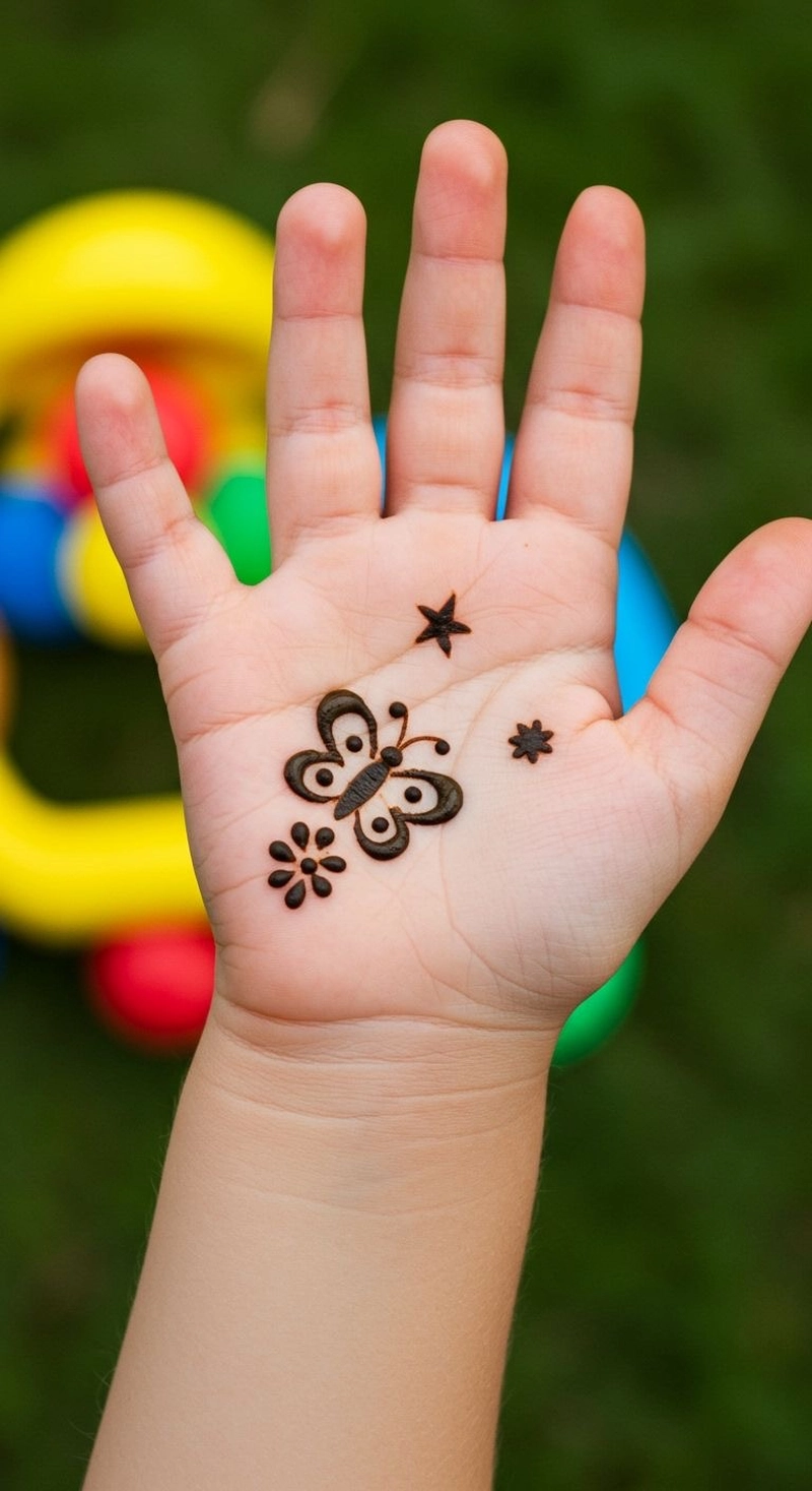 beginner simple mehndi designs for kids