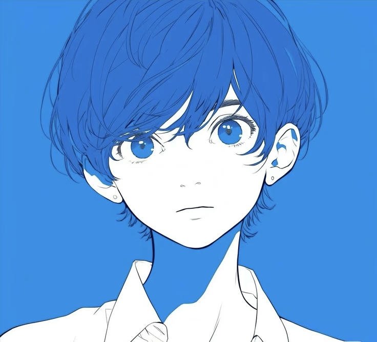 blue anime style dp images with dreamy lighting