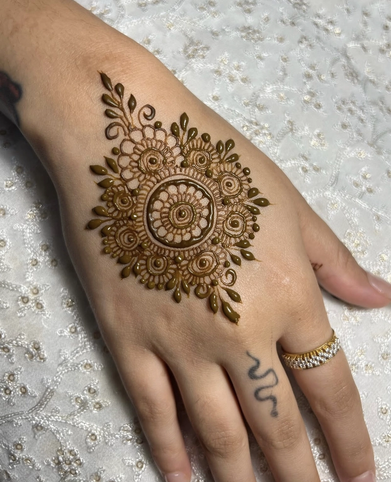 bridal mehndi royal back hand mehndi design