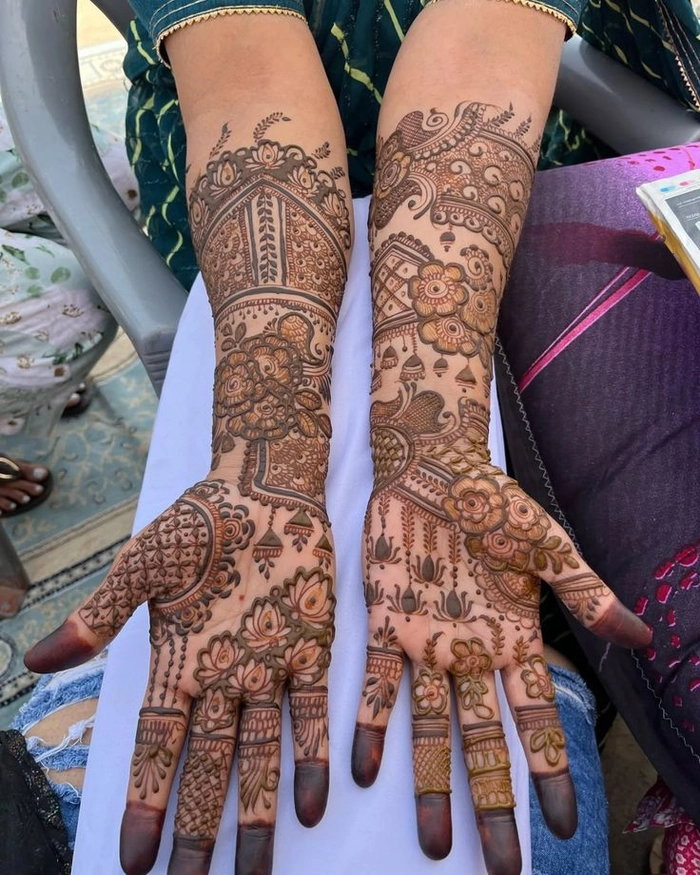 bride groom mehendi designs