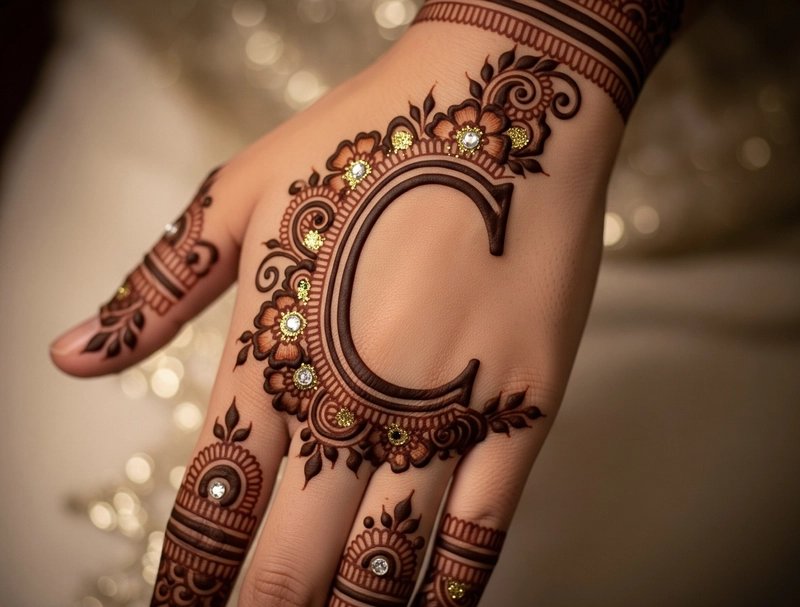 c mehndi designs simple
