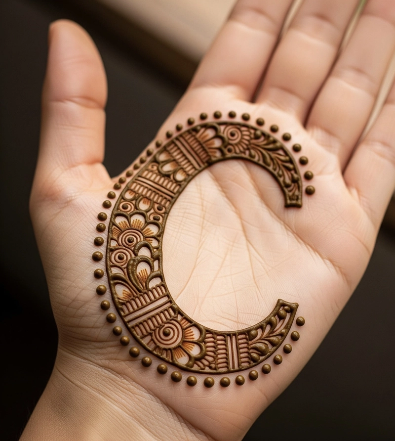 c naam ki mehndi design